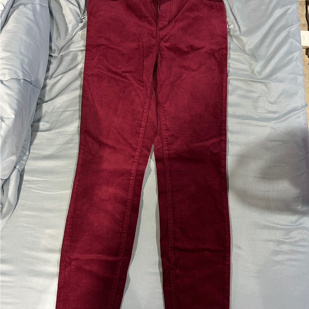 Women's Burgundy Corduroy Jeans
